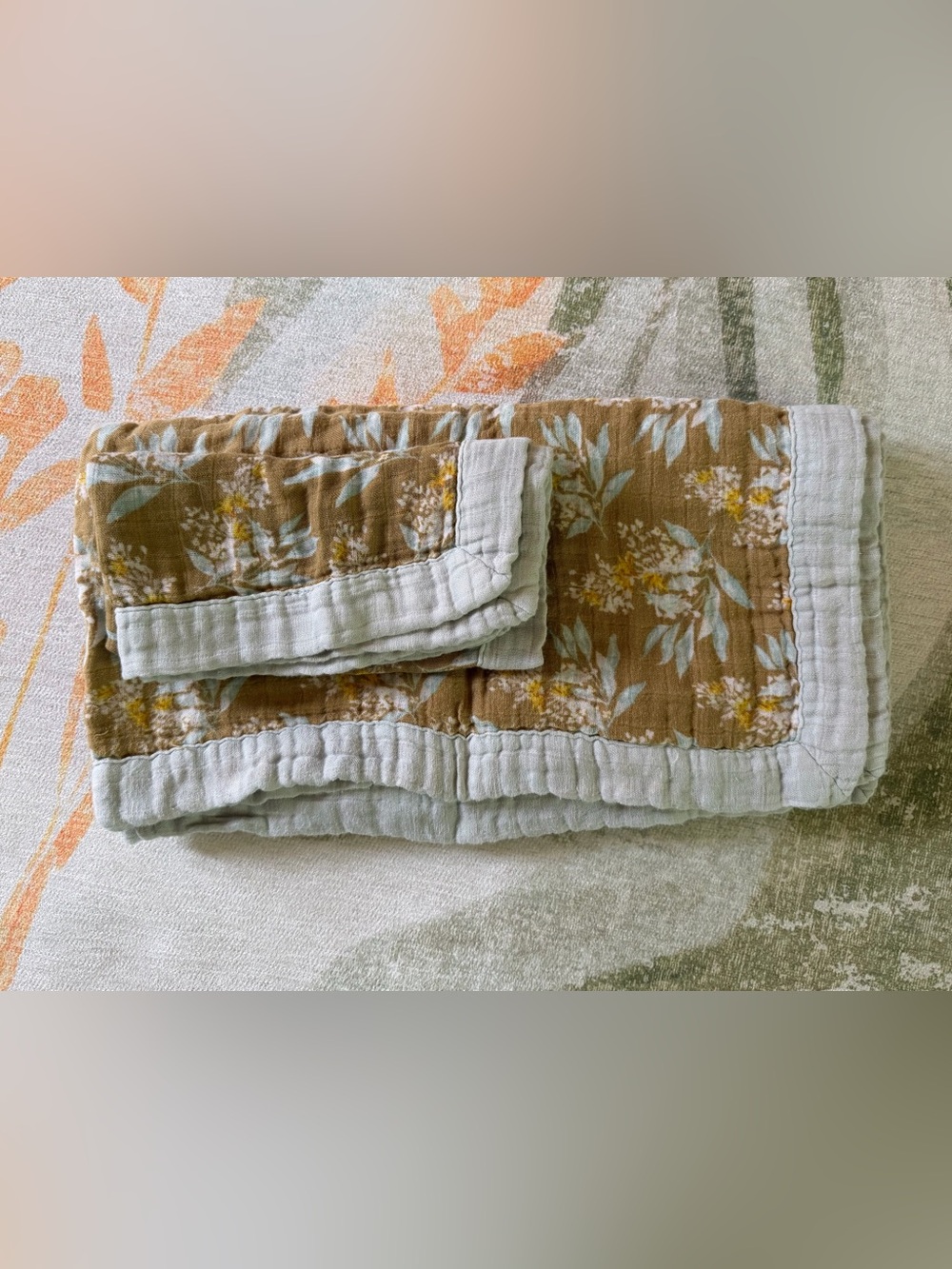 Milkbarn Gold Floral Lovey Set